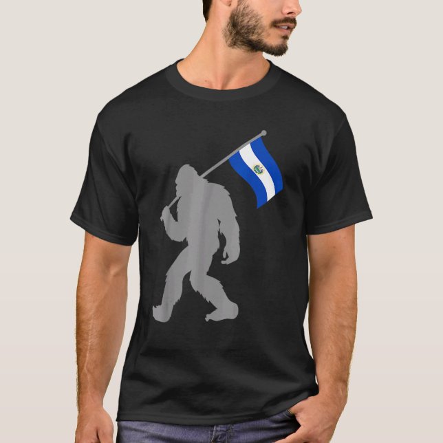 El Salvadorian Flag On El Salvador Flag T-Shirt (Front)
