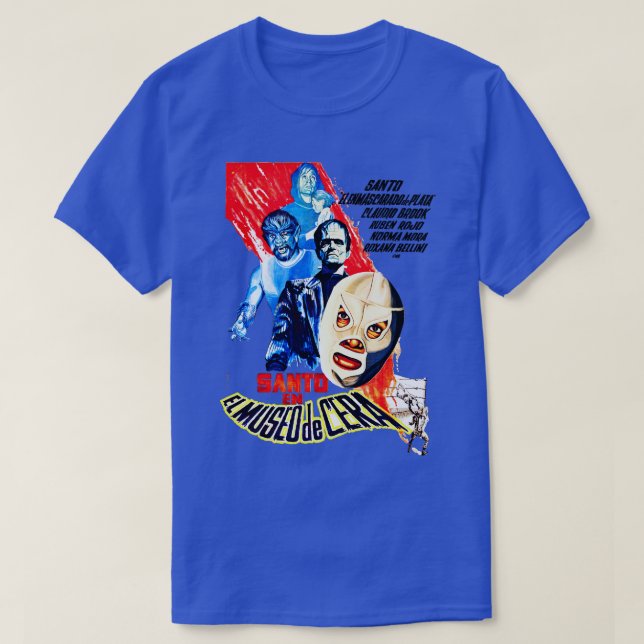 El Santo en El Museo de Cera The Wax Museum 1963 T-Shirt (Design Front)