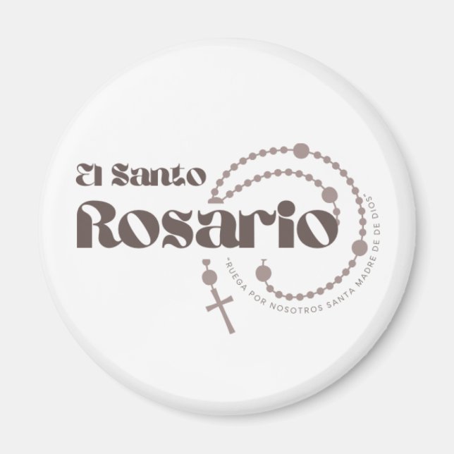 El Santo Rosario Magnet (Front)
