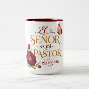 El Señor es mi Pastor Nada me Falta   Spanish Chri Two-Tone Coffee Mug