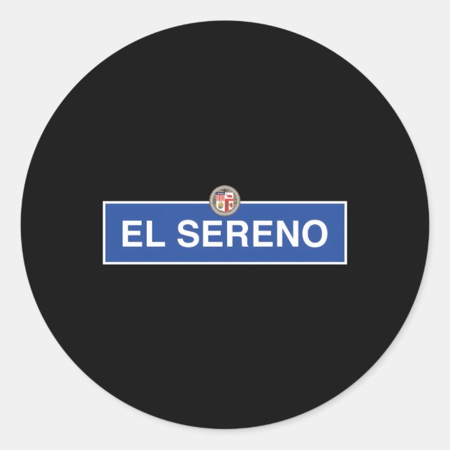 El Sereno Los Angeles Nela Street Sign California  Classic Round Sticker (Front)