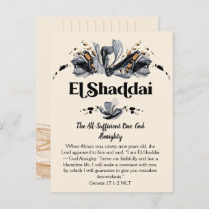 El Shaddai Names of God Devotional Scripture Postcard