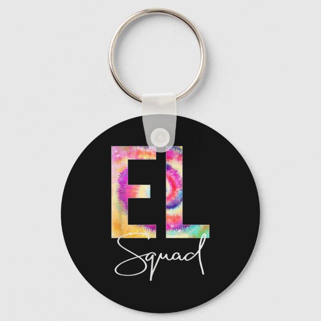 El Squad Tie Dye Back To School Women Appreciation Key Ring (Front)