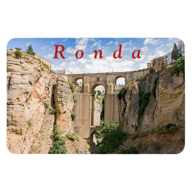 "El Tajo" of Ronda with the Puente Nuevo. Magnet (Horizontal)