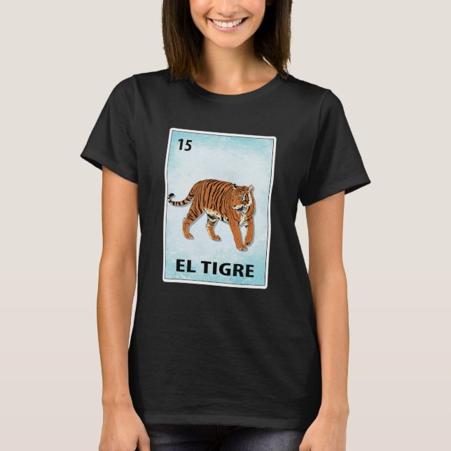 El Tigre Mexican Tiger Cards T-Shirt (Front)