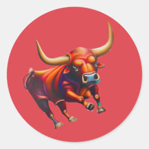 El Toro The Spanish Bull Mexican Culture Classic Round Sticker