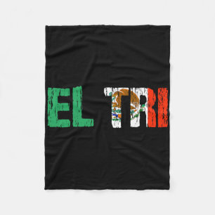 El Tri Mexico Soccer Fan Futbol Distressed Flag Gi Fleece Blanket