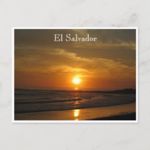 el tunco sunset postcard