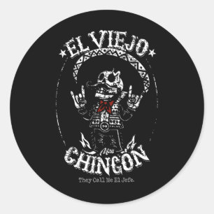 El Viejo Mas Chingon Cinco De Mayo Mexican 1 Classic Round Sticker