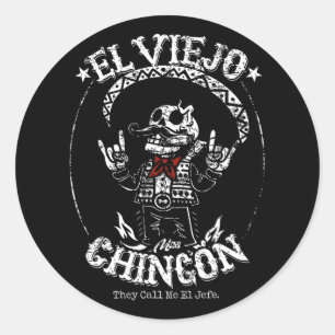 El Viejo Mas Chingon Cinco De Mayo Mexican Classic Round Sticker