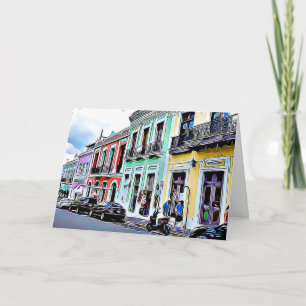 El Viejo San Juan, Puerto Rico Feliz Nadidad Holiday Card