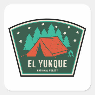 El Yunque National Forest Camping Square Sticker