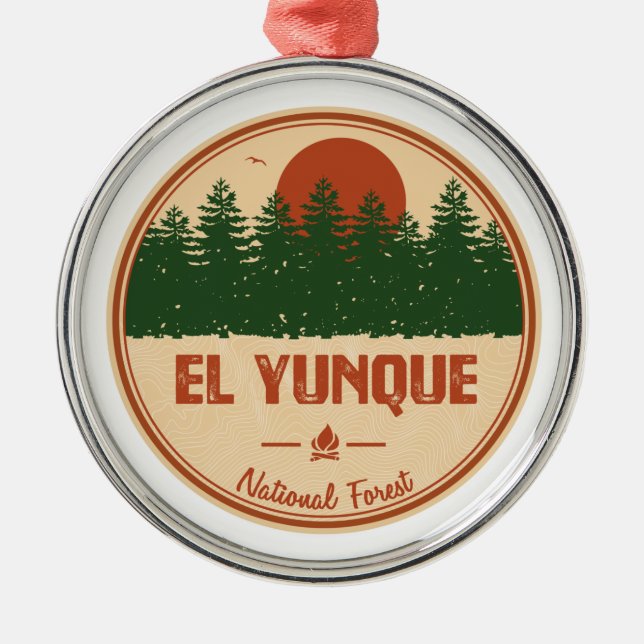 El Yunque National Forest Metal Tree Decoration (Front)