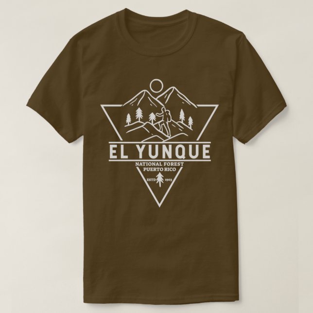 El Yunque National Forest Puerto Rico Badge 1 T-Shirt (Design Front)