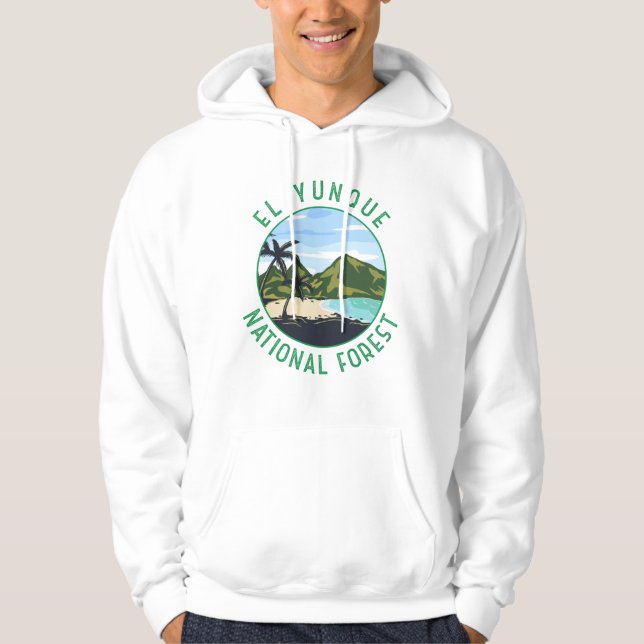 El Yunque National Forest Puerto Rico Distressed Hoodie (Front)
