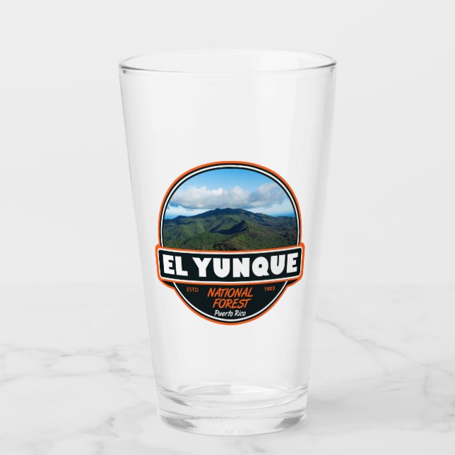 El Yunque National Forest Puerto Rico Emblem Glass (Front)