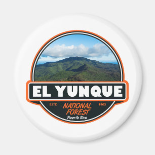 El Yunque National Forest Puerto Rico Emblem Magnet