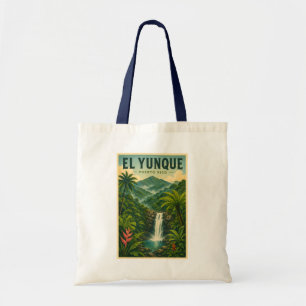 El Yunque National Forest Puerto Rico Illustration Tote Bag