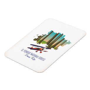 El yunque national forest puerto rico map magnet