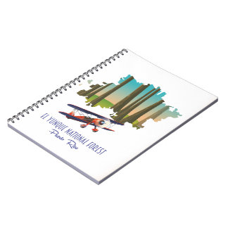 El yunque national forest puerto rico map notebook