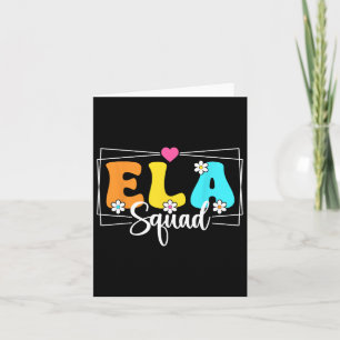 Ela Squad Teacher Back To School English Language Card