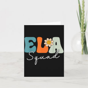 Ela squad team retro groovy vintage first day of card