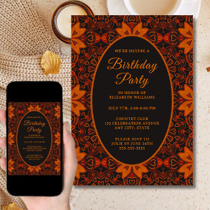 Elaborate Boho Birthday Party Invitation Unique