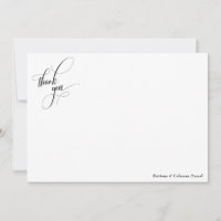 Elaborate Calligraphy Simple Black & White