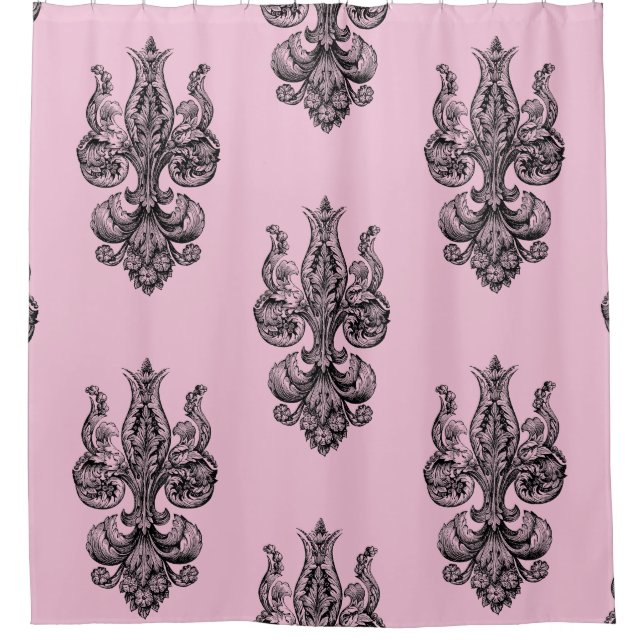 Elaborate French Fleur De Lis  Shower Curtain (Front)