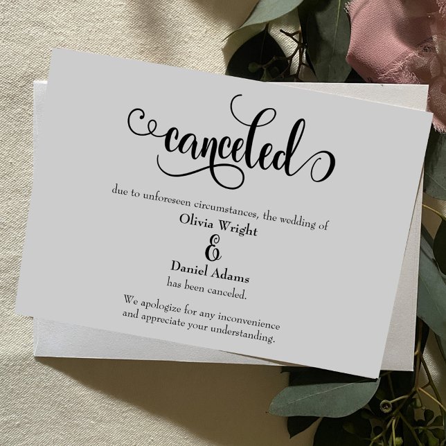 Elaborate Script Cancelled Wedding Announcement (Creator Uploaded)