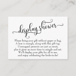 Elaborate Script Display Bridal Shower Gift Card