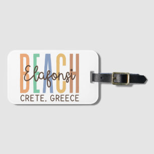 Elafonsi Beach Crete Greece (Sands) Luggage Tag
