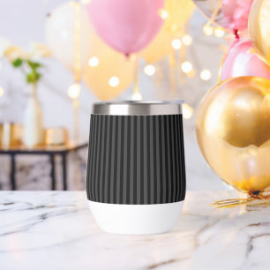 Elagnat Black & Smoky Black Vertical Stripes 