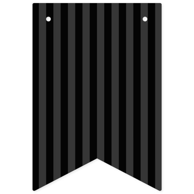 Elagnat Black & Smoky Black Vertical Stripes  Bunting (First Flag)