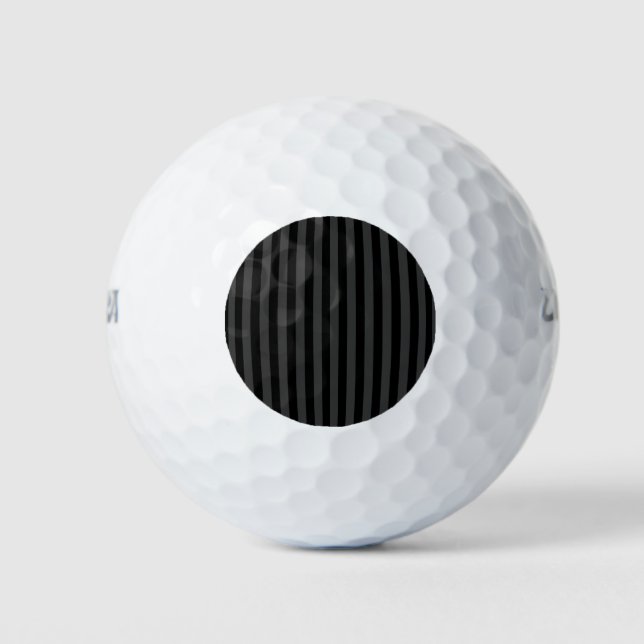 Elagnat Black & Smoky Black Vertical Stripes  Golf Balls (Front)