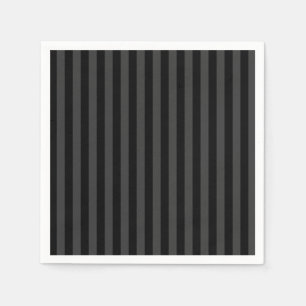 Elagnat Black & Smoky Black Vertical Stripes  Napkin