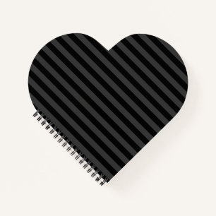 Elagnat Black & Smoky Black Vertical Stripes Notebook