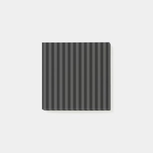 Elagnat Black & Smoky Black Vertical Stripes Post-it Notes