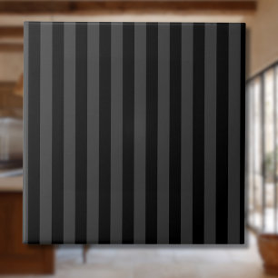 Elagnat Black & Smoky Black Vertical Stripes  Tile