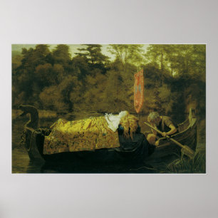 Elaine, or The Lily Maid of Astolat, 1870 Poster