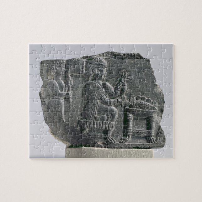 Elamite woman spinning, Neo-Elamite Period, c.700- Jigsaw Puzzle (Horizontal)