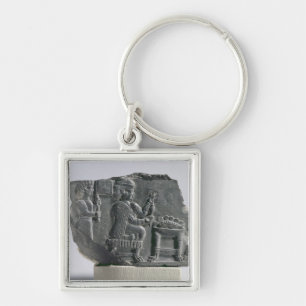 Elamite woman spinning, Neo-Elamite Period, c.700- Key Ring