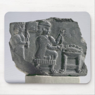 Elamite woman spinning, Neo-Elamite Period, c.700- Mouse Mat