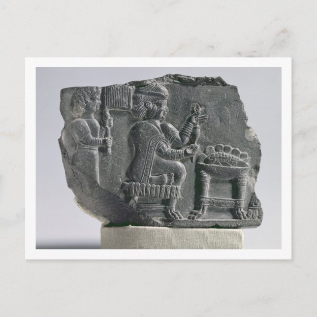 Elamite woman spinning, Neo-Elamite Period, c.700- Postcard (Front)