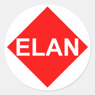 elan classic round sticker