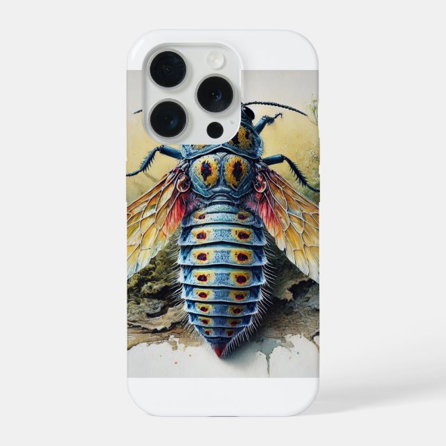 Elaphropus beetle 240924IREF210 - Watercolor iPhone Case (Back)