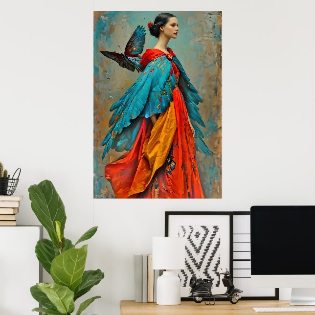“Elaris”  -  Feathers of Becoming Poster (Home Office)