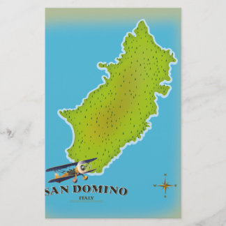 Elba Italy map travel poster Stationery