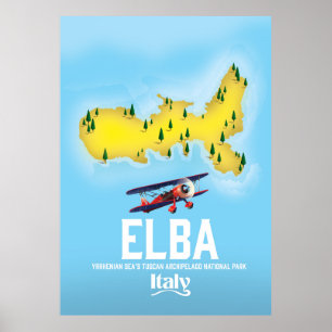 Elba, Tyrrhenian Sea ,Tuscan ,Italy travel poster