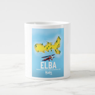 Elba, Tyrrhenian Sea ,Tuscan ,Italy travel poster Large Coffee Mug
